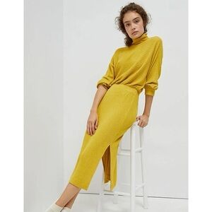 Anthropologie Saturday Sunday Mustard Knit Dress